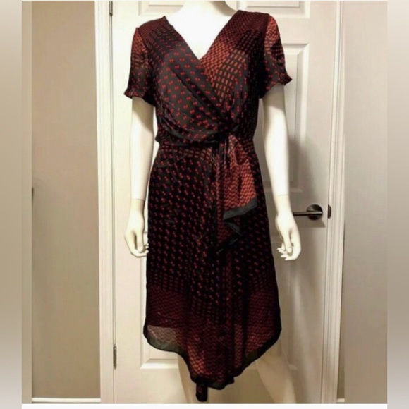 Club Monaco silk wrap midi dress - Picture 5 of 11